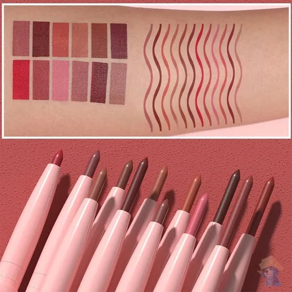 Набор Карандашей для Подводки губ 12 цветов Velvet Matte Легко Наносится Долговечен Водонепроницаем