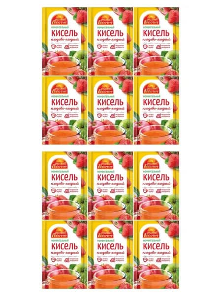 Русский Аппетит Кисель, плодово-ягодный, 30 г, 12 шт
