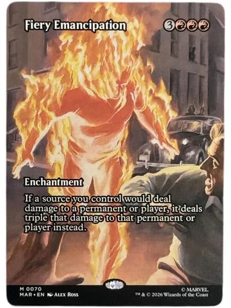 Кастомные прокси-карты высокого качества, MTG PROXY CARDS фойловые карты не, стандартный размер Fiery Emancipation MAR #70