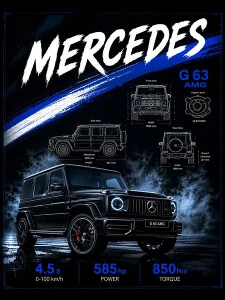 Плакат Мерседес G63