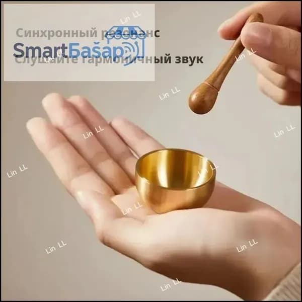 Тибетская поющая чаша4cm для медитации и йоги, докована вручную, в комплекте стик, подушечка