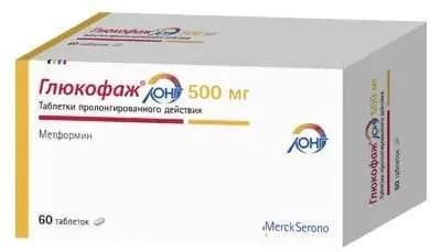 Глюкофаж Лонг, таблетки пролонг. 500 мг, 60 шт.