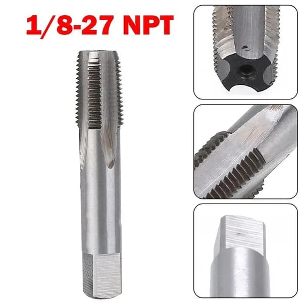 1/8-27 NPT HSS конический метчик для нарезки трубной резьбы из быстрорежущей стали, стандартный инструмент ремонта