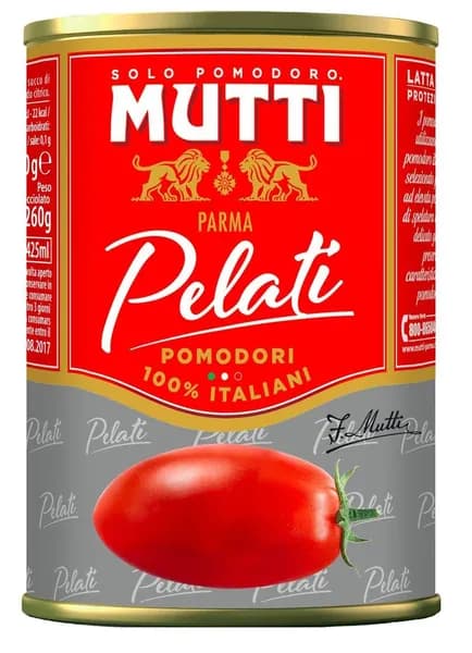 Томаты очищенные целые в томатном соке Mutti (Мутти) Pelati, Италия, ж/б 0,4 кг х 1шт