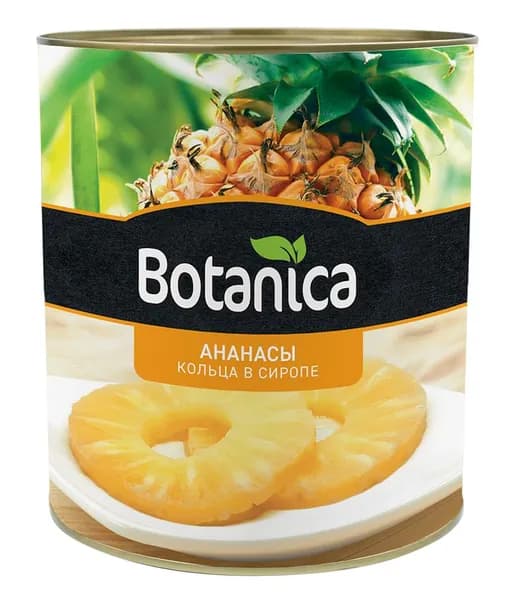 Ананасы Botanica кольца в сиропе, 3.05кг