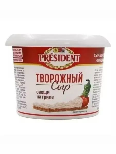 Сыр творожный President овощи на гриле 54% БЗМЖ 140 г