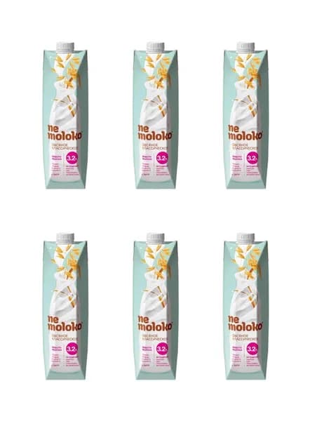 Nemoloko Напиток овсяное классическое 3,2%, 1 л, 6 шт