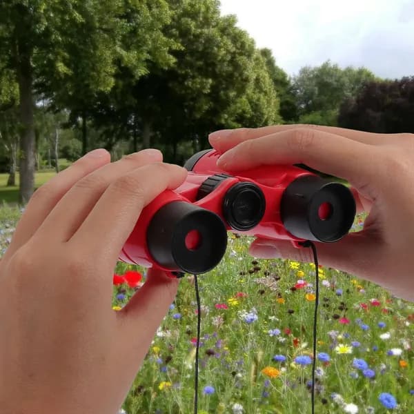 Детский красный пластиковый телескоп для самостоятельной сборки, игрушка для обучения и развития