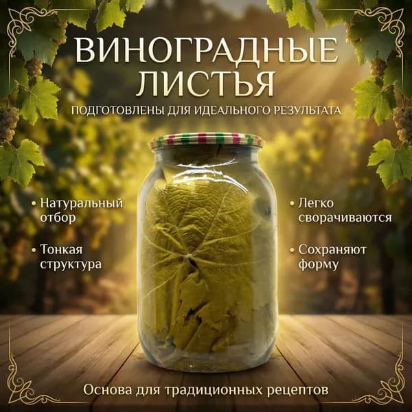 Листья виноградные для долмы