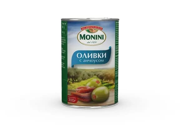 Оливки Monini с анчоусом, 300г