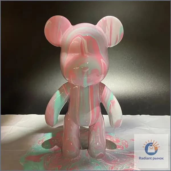 Набор для творчества мишка с красками Bearbrick fluid art 18 см