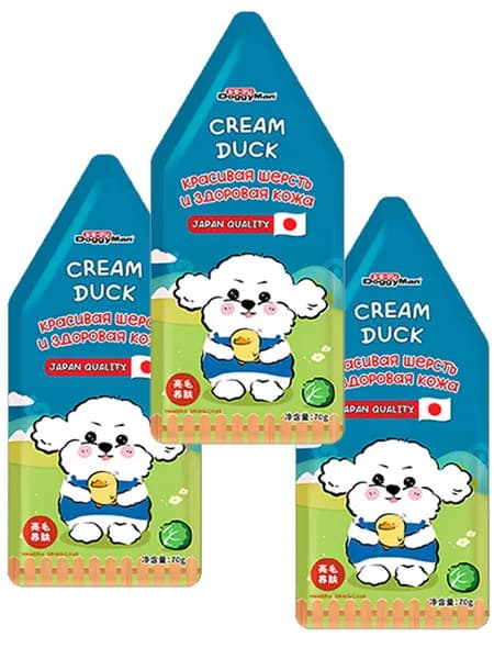 Лакомство для собак полнорационное Japan Premium Pet для красивой шерсти и здоровой кожи Утиная печень с овощами , 70 г*3 уп