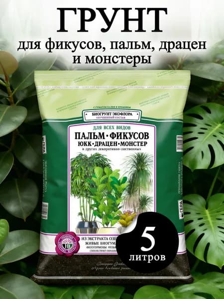 ГЕРА Грунт для фикусов и пальм комнатных, драцены и монстеры Уцененный товар