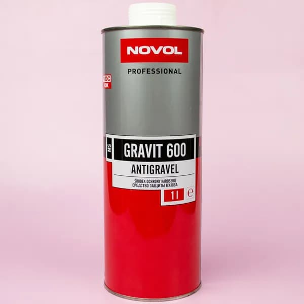 Антикоррозийное покрытие для авто NOVOL GRAVIT белый 600 MS Антигравий 1 л. Средство для защиты кузова (Антикор) Art.: 37831