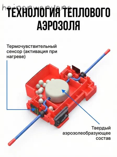 Автономный огнетушитель для электрощита на DIN-рейку Профессиональная защита A B C E, аэрозольный тушитель вместо наклеек и щитов, цена за 1 шт.
