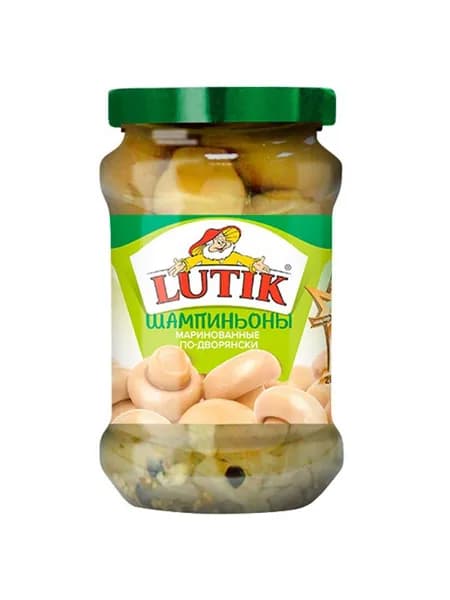Lutik Шампиньоны маринованные по-дворянски, 314 мл