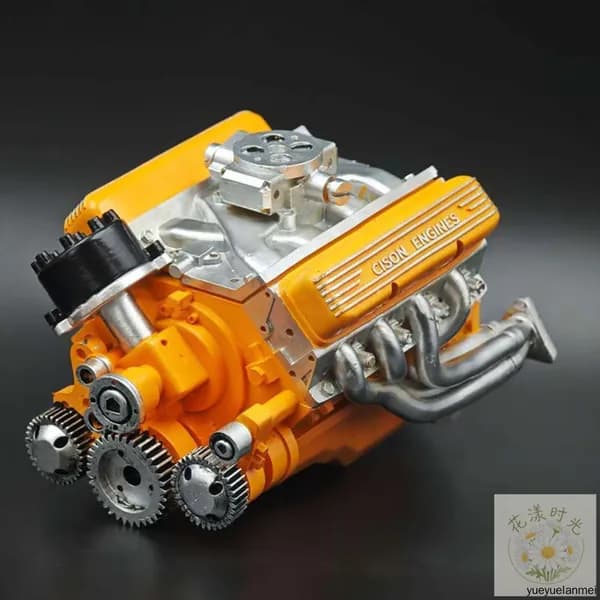 Бензиновый двигатель OHV V8 (1/6 масштаб) 44 см - Детальный конструктор для моделизма