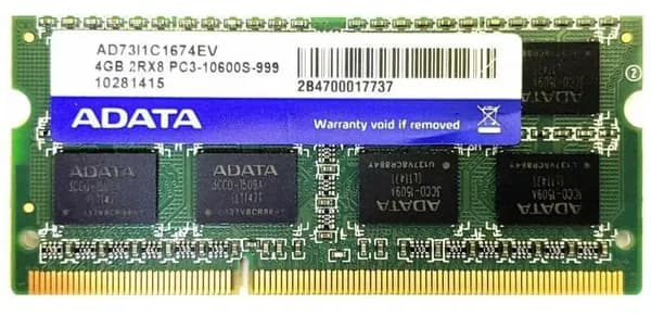 ADATA Оперативная память 4GB DDR3 1333 So-DIMM DDR3, 1333 МГц, 1 x 4 ГБ (ad73i1c1674ev)