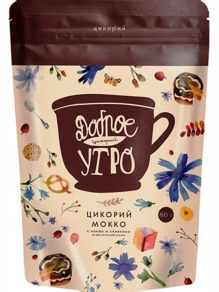 цикорий натуральный растворимый с ароматом Мокко / Доброе утро 80 гр