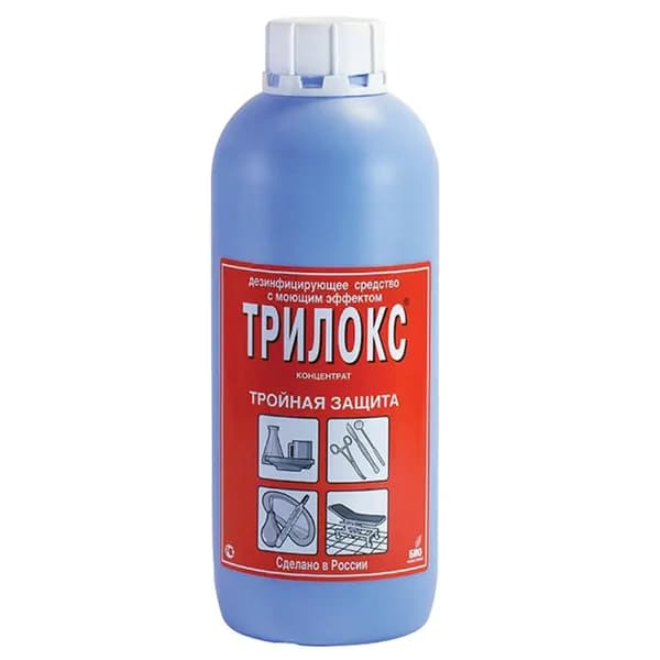 Средство дезинфицирующее для любых поверхностей концентрат 1 л, ТРИЛОКС, с моющим эффектом