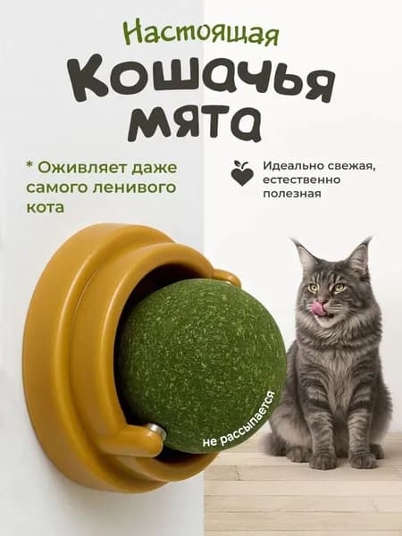 Игрушка для кошек / Шарик с кошачьей МЯТОЙ натуральный