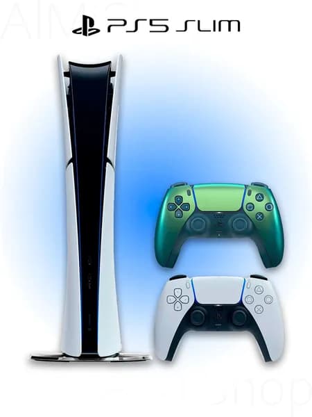 Игровая приставка Sony PlayStation 5 Slim Digital (БЕЗ ДИСКОВОДА) 825Гб+ 2 геймпад (зеленый, Chroma Teal)