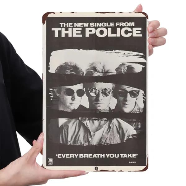 Металлическая картина 20 30 см, The Police
