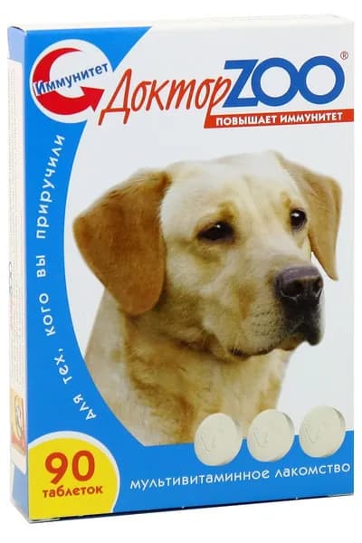 Доктор Зоо Doctor Zoo 90 таблеток витаминизированное лакомство для собак для здоровья с морскими водорослями