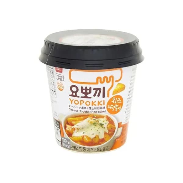 Рисовые палочки Токпокки Wonderpokki с Сырным соусом, быстрого приготовления, Южная Корея, 1 чашка по 120 гр