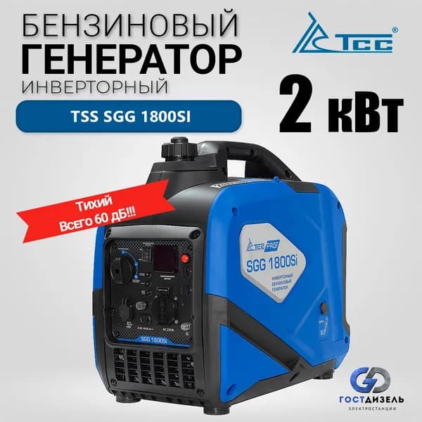 Генератор бензиновый инверторный TSS SGG 1800Si (2кВт) Переносной бензогенератор для рыбалки и отдыха. Медная обмотка
