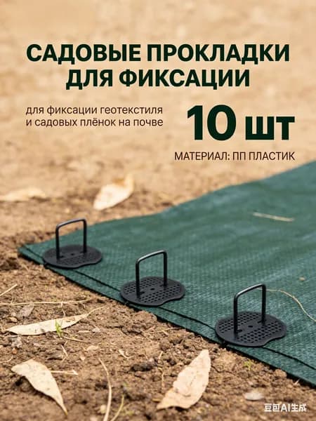 Колышки, скобы садовые70 х 2мм, Полипропилен, 10 шт