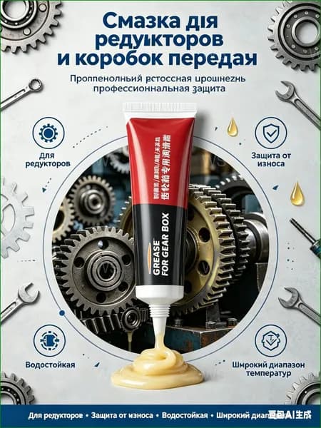 Смазка универсальная премиум для шестерен и редукторов, используемая в механических передачах и электроинструменте.