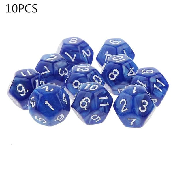 Набор из 10 дайсов D12, BL