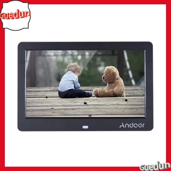 Фоторамка Andoer 10", широкоформатная LED, поддержка музыкального и видео контента для развлечения