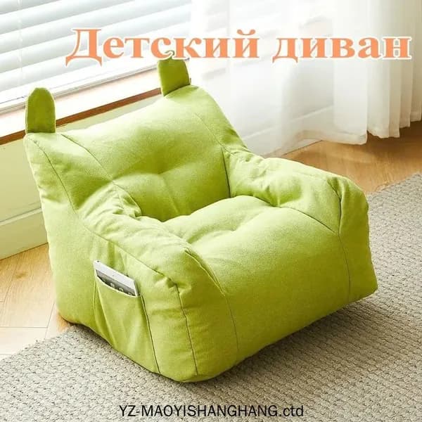 Прямой диван, механизм Нераскладной, 35х20х30 см,зеленый