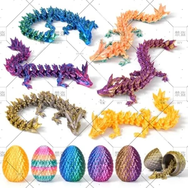 Набор из 6 шт. 3D-печатных драконьих яиц из PLA