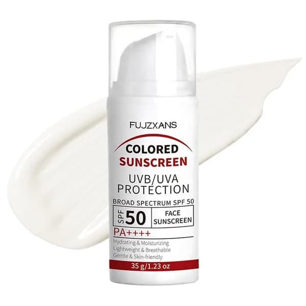 Солнцезащитный крем для лица тонирующий SPF 50 увлажняющий водостойкий