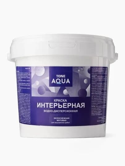ТОН Аква краска ВД интерьерная, белоснежная, 0,9 кг