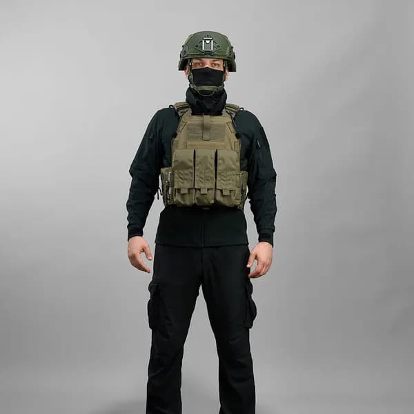 Бронежилет тактический военный с быстросбросом LBT 094A Quick Release зеленый L/XL Atlant Armour