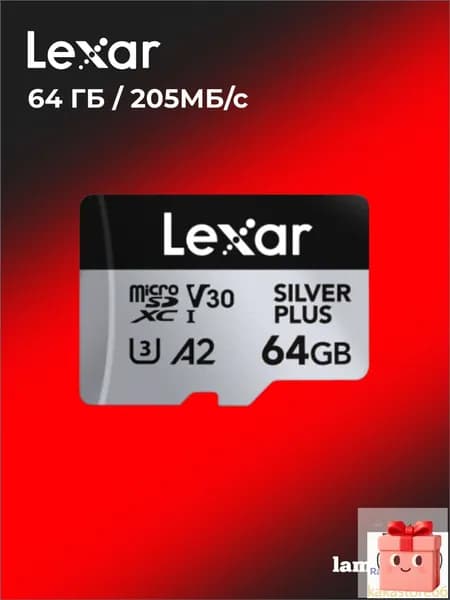 Kakastore Карта памяти Professional SILVER PLUS MicroSDXC 64GB UHS-I Card