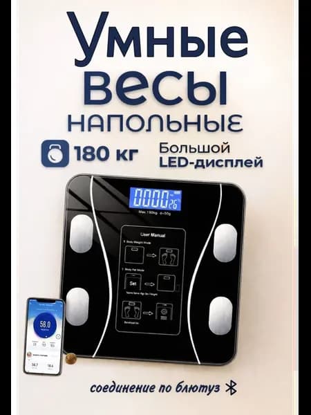 Весы напольные электронные точные для веса человека