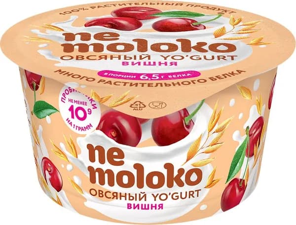 Продукт овсяный NEMOLOKO Yo'gurt Вишня, 130г5шт