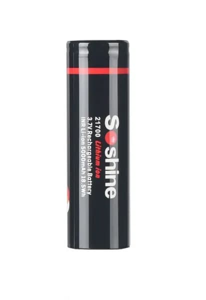 Аккумулятор Li-Ion Soshine INR 21700 5000 мАч, 15 А, 3,7 В с плоским верхом