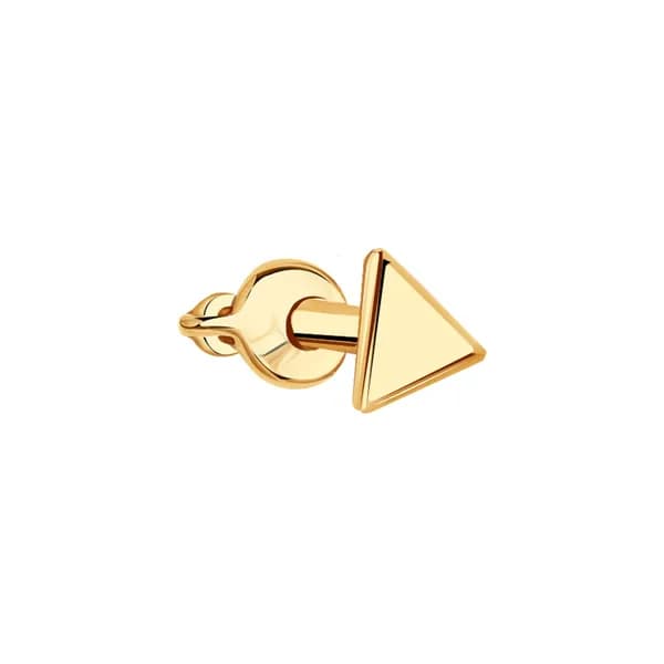 Одиночная серьга из золота DIAMANT-ONLINE 585 пробы