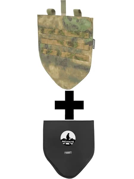 Напашник ЗП-2 с баллистическим пакетом (СВМПЭ Бр1, С2) (ССО), Зеленый камуфляж