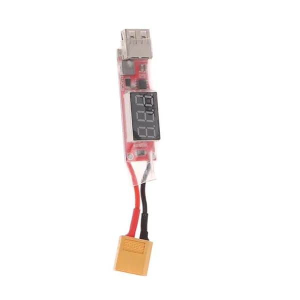 Преобразователь аккумулятора LiPo 2S-6S в USB 5V 2A с индикатором напряжения, с функцией защита телефона / разъем XT60.