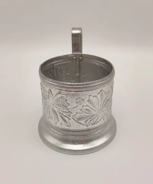 Подстаканник "Листья". Алюминий. СССР. 1970-1990 гг.