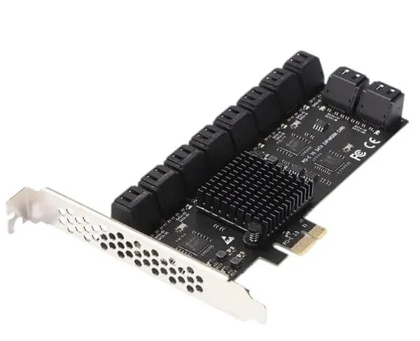 Контроллер 20x SATA Glotrends SA3120J формат Promise и Tekram расширитель портов SATA для SSD и HDD под слот PCI-E x1