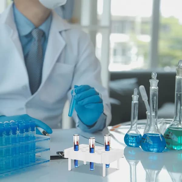 Белый пластиковый держатель для пробирок, стойка для центрифужных трубок для хранения