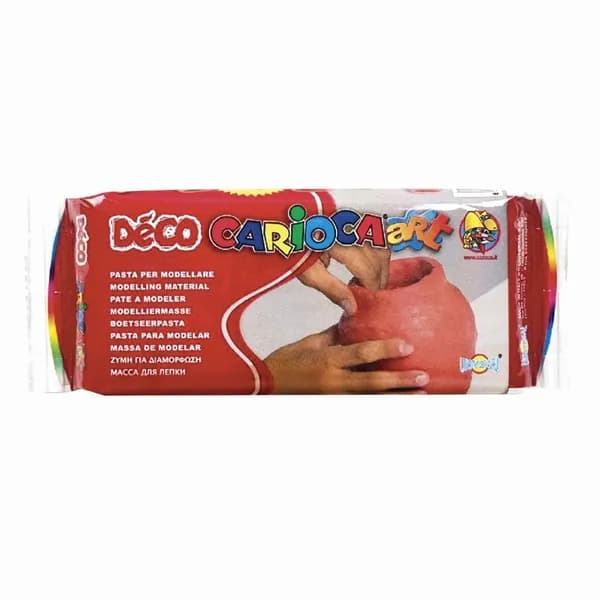 Пластичная масса для моделирования и лепки Carioca DECO, 500гр, отвердевающая, терракот (30996/21)